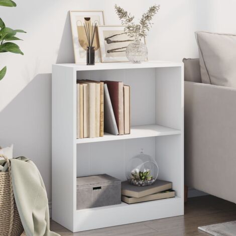 Furniture Limited - Libreria Bianca 60x24x76 cm in Legno
