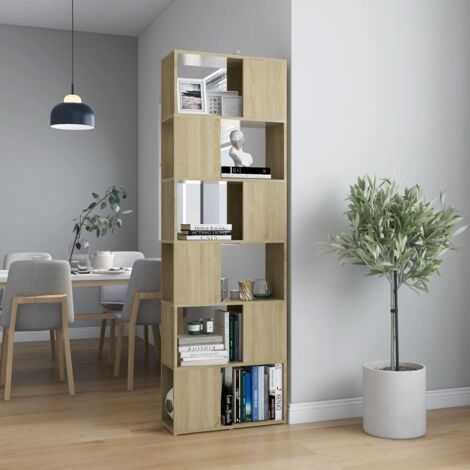 Furniture Limited - Libreria/Divisorio Rovere Sonoma 60x24x186 cm