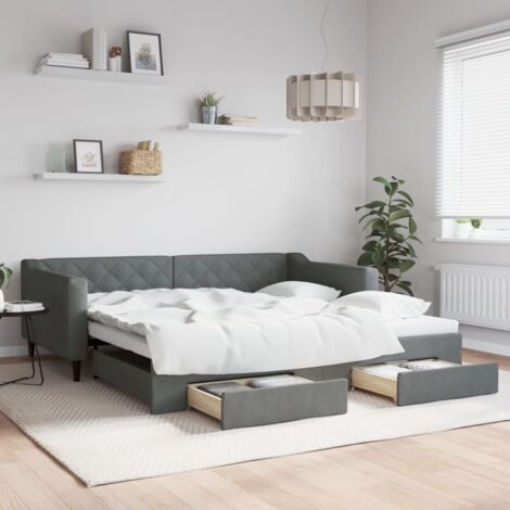 Furniture Limited - Lit de jour avec gigogne et tiroirs sans mate