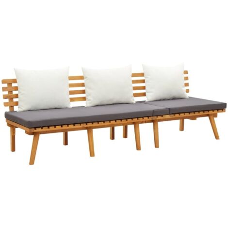 Furniture Limited - Lit de repos de jardin 200x65 cm Bois d'acaci