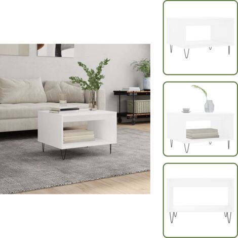 Furniture Limited - Mesa de centro madera de ingeniería blanca