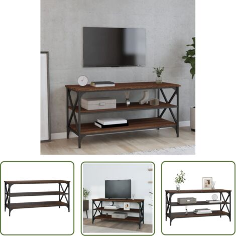 Furniture Limited - Meuble TV Chêne marron 100x40x50 cm Bois