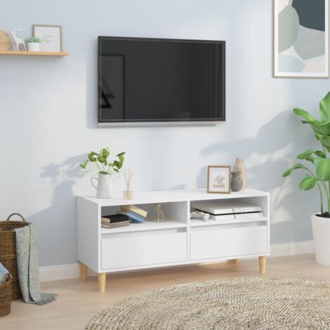 Furniture Limited - Mobile Porta TV Bianco 100x34,5x44,5 cm in