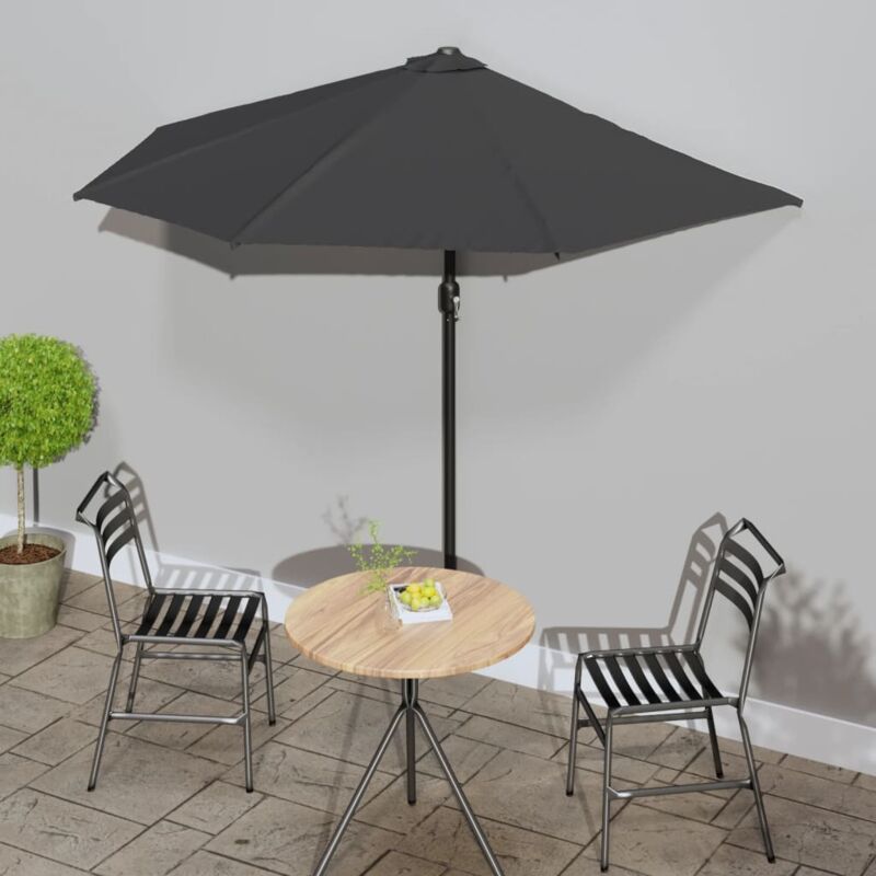 Furniture Limited - Parasol de balcon et mât en aluminium