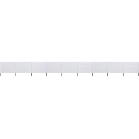Furniture Limited - Paravientos de playa de 9 paneles tela blanco