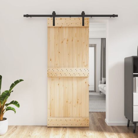 Furniture Limited - Porta Scorrevole con Set Hardware 80x210 cm