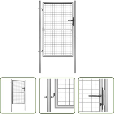 Furniture Limited - Portail de jardin en acier galvanisé 105 x