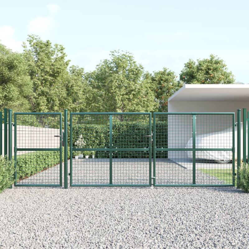Furniture Limited - Portal de jardin maille vert 400x175 cm acier