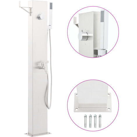 Furniture Limited - Robinet de douche de jardin 110 cm Acier