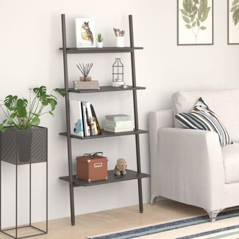Furniture Limited - Scaffale Pendente a 4 Livelli Nero