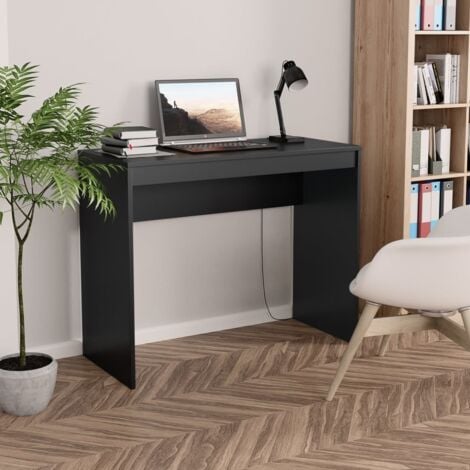 Furniture Limited - Scrivania Nera 90x40x72 cm in Legno
