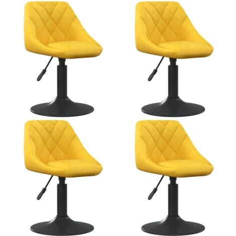 Furniture Limited - Sedie da pranzo Girevoli 4 pz Giallo Senape