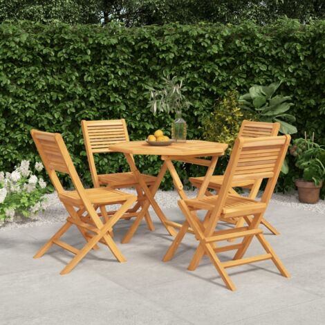 Furniture Limited - Set da Pranzo per Giardino 5 pz in Legno