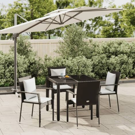 Furniture Limited - Set de muebles jardín 5 pzas con cojines