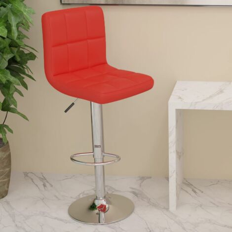 Furniture Limited - Sgabello da Bar Rosso in Similpelle
