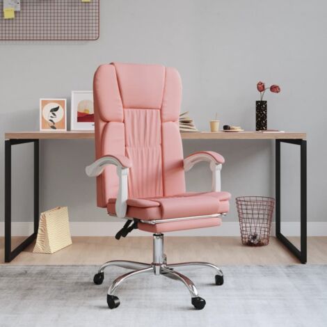 Furniture Limited - Silla de oficina reclinable cuero sintético
