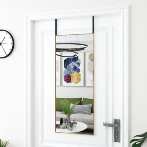 Furniture Limited - Specchio da Porta Oro 40x100 cm in Vetro e