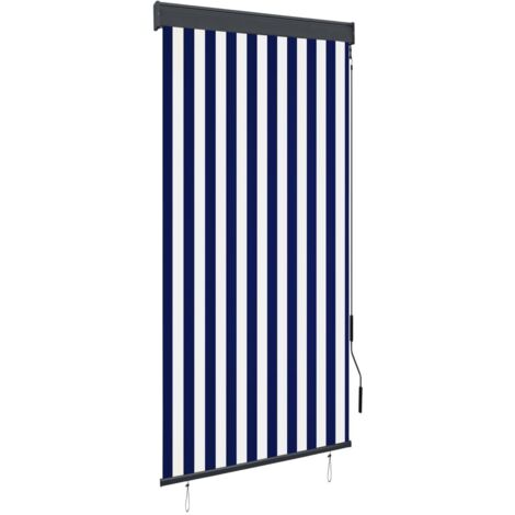 Furniture Limited - Store roulant d'extérieur 100x250 cm Bleu et
