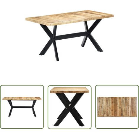 Furniture Limited - Table à manger 160x80x75 cm Bois de manguier