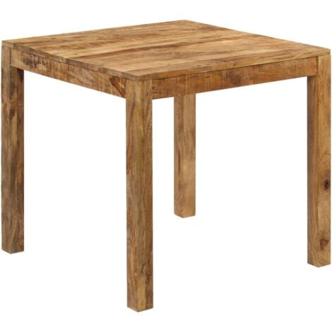 KALISSE Table de salle à manger Bois de manguier massif 82x80x76 cm,pour 2 - 4 Personnes design scandinave Meuble490775