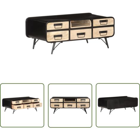 Furniture Limited - Table basse 100x50x40 cm Bois de manguier mas