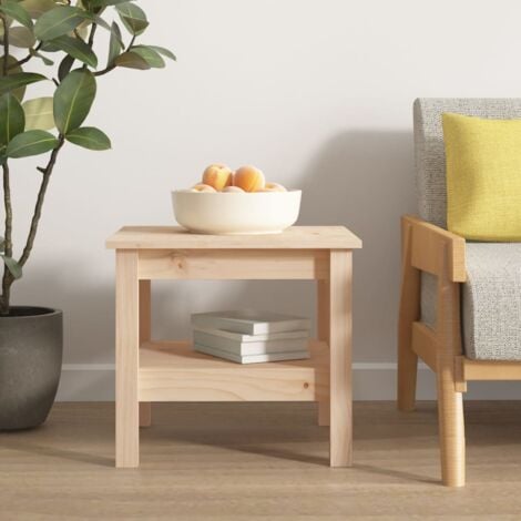 Furniture Limited - Table basse 45x45x40 cm Bois massif de pin