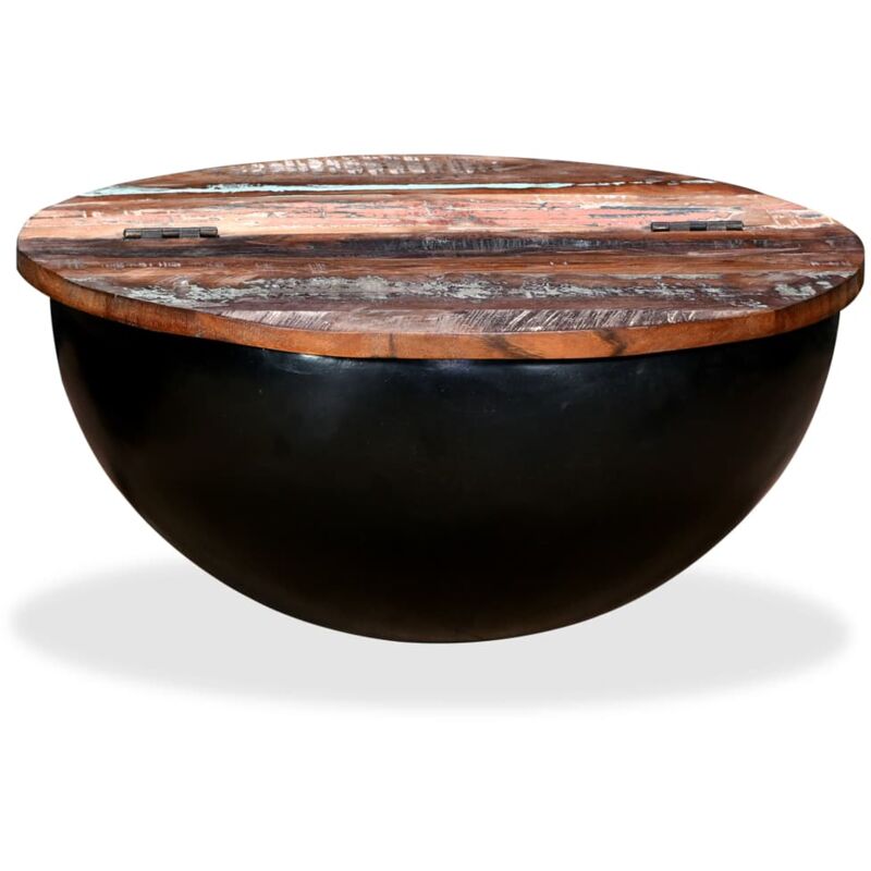 Prolenta Premium - Furniture Limited - Table basse Bois de récupération massif Noir