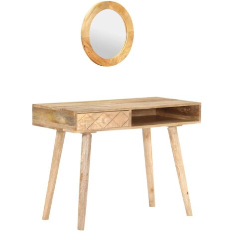 Furniture Limited - Tavolino da Trucco 100x50x76 cm in Legno