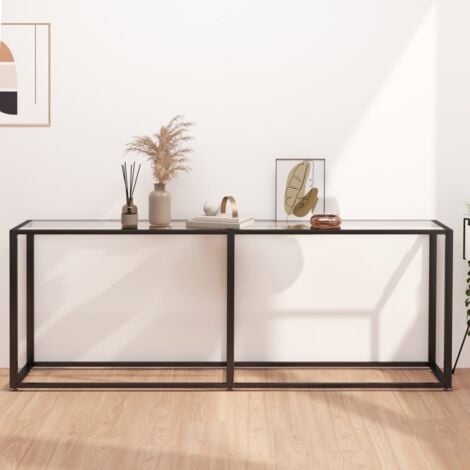 Furniture Limited - Tavolo Consolle Trasparente 200x35x75,5 cm in