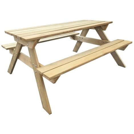 Furniture Limited - Tavolo da Picnic 150x135x71,5 cm in Legno