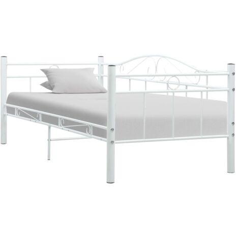 Furniture Limited - Telaio Divano Letto Bianco in Metallo 90x200