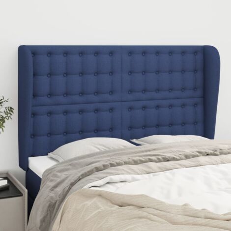 Furniture Limited - Testiera ad Orecchio Blu 147 x 23 x 118/128