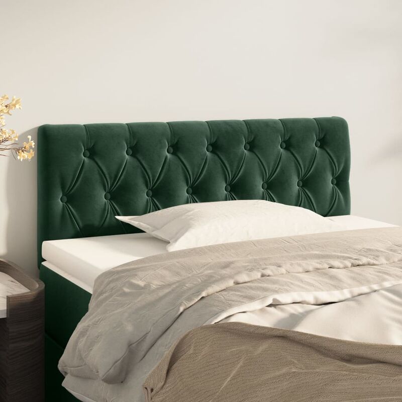 Furniture Limited - Tête de lit Vert foncé 100x7x78/88 cm Velours