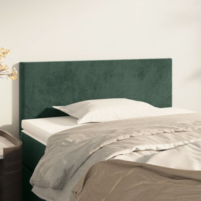 Furniture Limited - Tête de lit Vert foncé 80x5x78/88 cm Velours