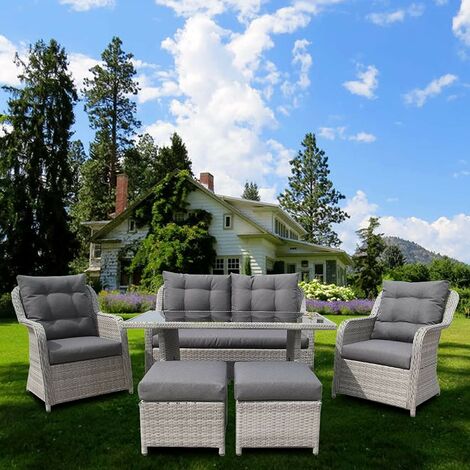 Furniture One Luxury 6 Seater Sofa Dining Set