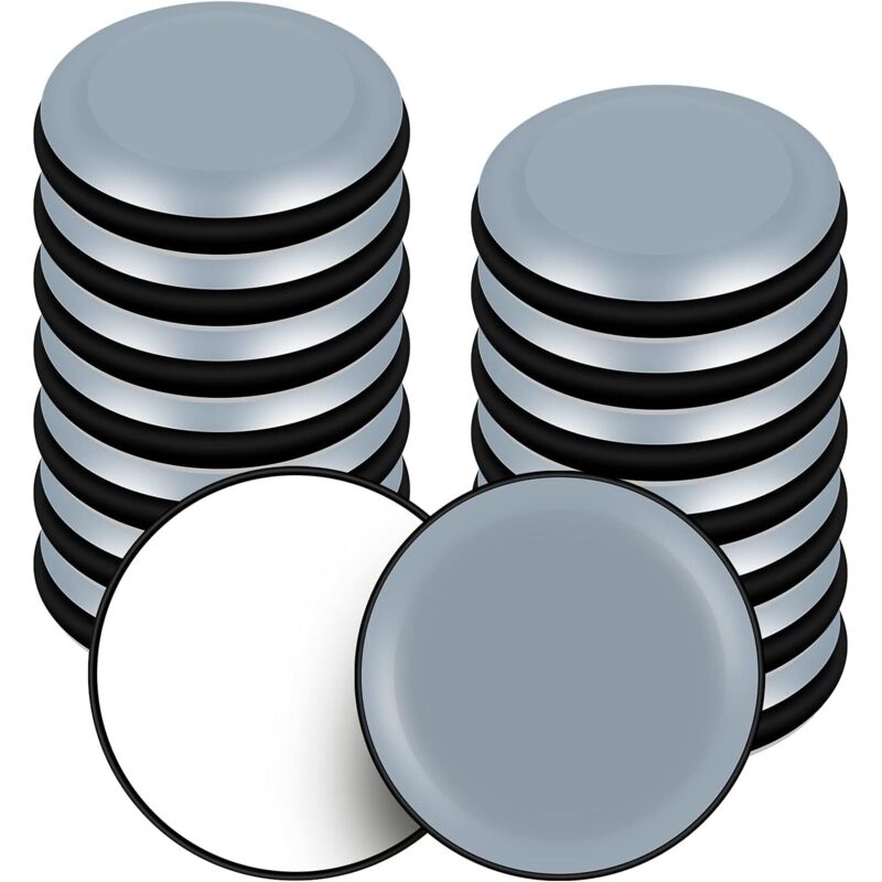Tinor - Furniture Sliders, 16 Pieces Ptfe Teflon Round Self-adhesive Furniture Sliders Suitable For Smooth Floors And Carpets (round, 25 Mm)