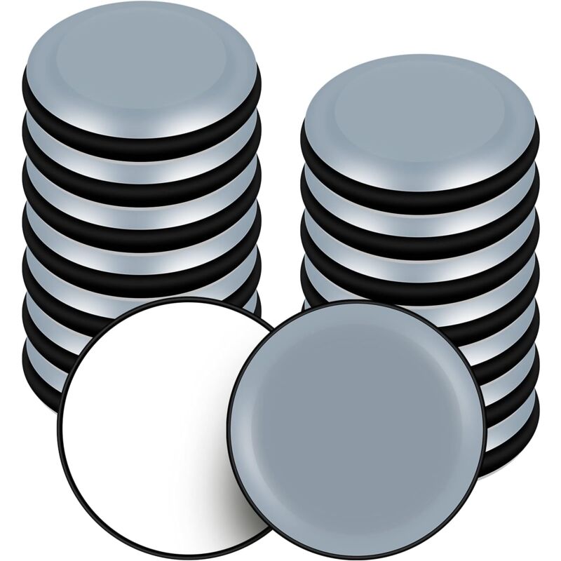 Furniture Glides, 16 Pack, PTFE-Teflon, Round, Self-Adhesive Furniture Glides, Suitable for Smooth Floors and Carpets (Round, 25 mm)