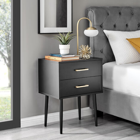 Black and gold bedside table