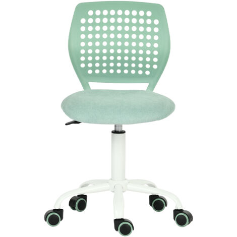 FurnitureR Schreibtischstuhl Höhenverstellbar Drehstuhl mit Rollen Ergonomischer Lernstuhl Atmungsaktive Rückenlehne Gepolsterter Sitz Bürostuhl für Kinder Jugendliche Home Office, Catus Grün