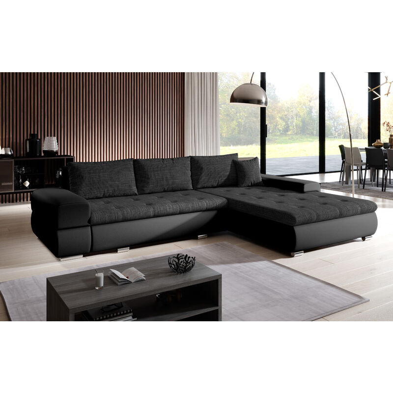 FURNIX Arzo Sofa L-Form Eckcouch Schlafsofa Couch mit Schlaffunktion MA1100-BE02