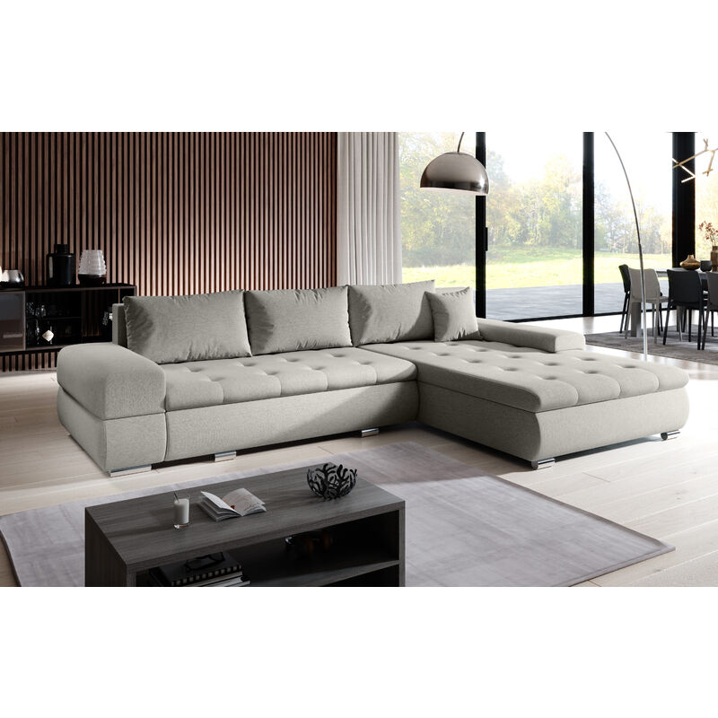 Arzo Sofa L-Form Eckcouch Schlafsofa Couch mit Schlaffunktion modern PR84 - Furnix