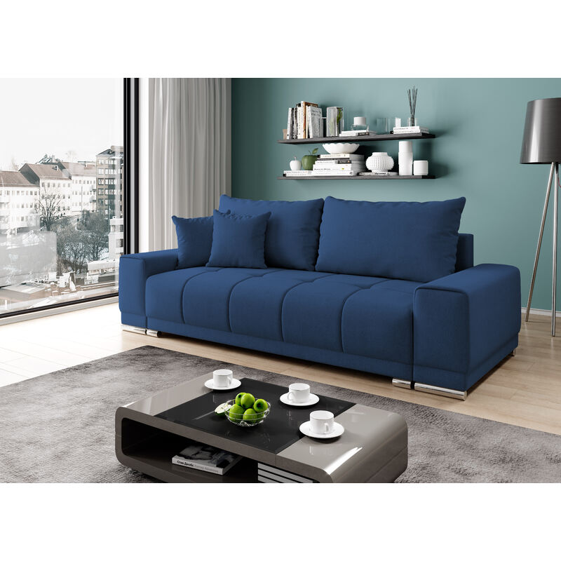 FURNIX Sofa MUSCHIO 3-Sitzer Schlafsofa Sofa mit Schlaffunktion Bettkasten Couch OR80