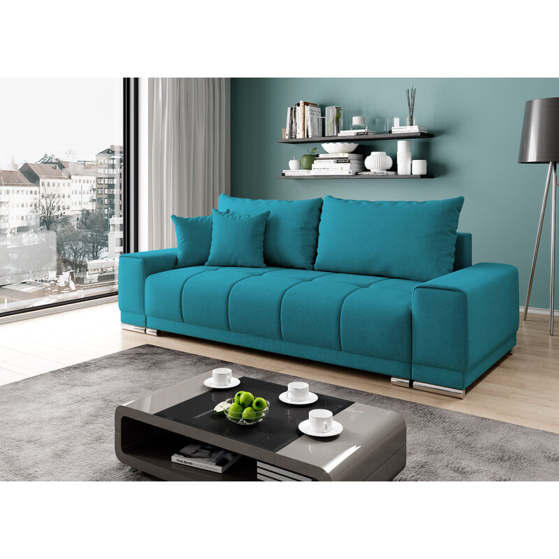 Furnix - Sofa MUSCHIO 3-Sitzer Schlafsofa mit Schlaffunktion Bettkasten Couch OR85