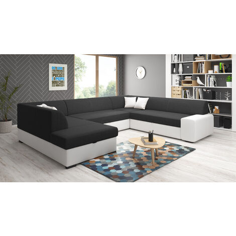 FURNIX Wohnlandschaft XXL-Sofa U-Form Sofalandschaft NOSMISS modern MA120OR100