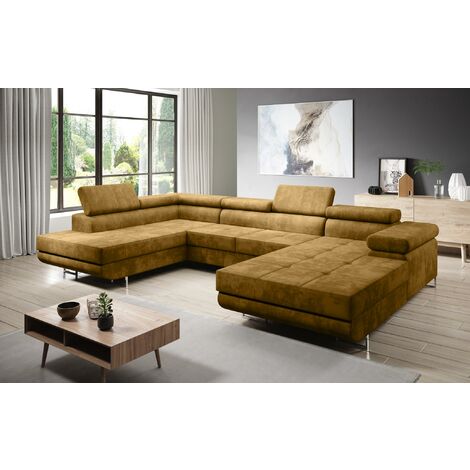 FURNIX Zante Couch Sofa Schlafsofa U-Form U-Sofa Schlaffunktion KR 01