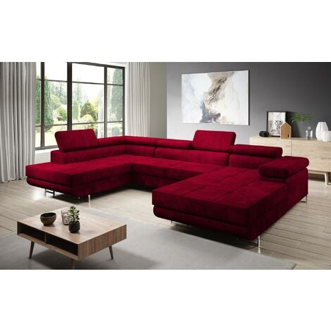 FURNIX Zante Couch Sofa Schlafsofa U-Form U-Sofa Schlaffunktion KR 02