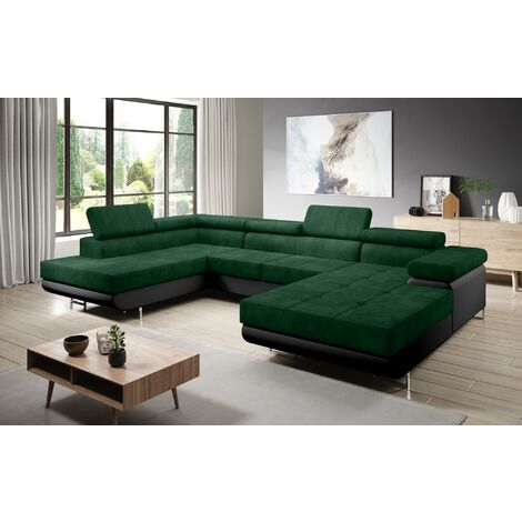 FURNIX Zante Couch Sofa Schlafsofa U-Form U-Sofa Schlaffunktion MA 1100+KR 19