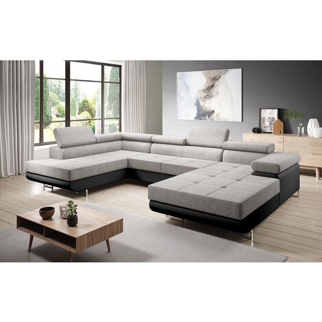 FURNIX Zante Couch Sofa Schlafsofa U-Form U-Sofa Schlaffunktion MA 1100+OR 21