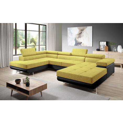 FURNIX Zante Couch Sofa Schlafsofa U-Form U-Sofa Schlaffunktion MA 1100+OR 40
