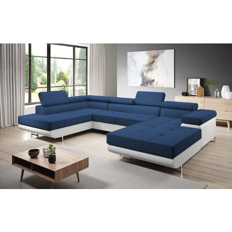 FURNIX Zante Couch Sofa Schlafsofa U-Form U-Sofa Schlaffunktion MA 120+OR 80